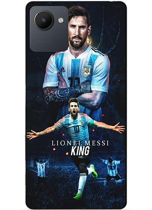 Силиконовый чехол бампер для realme c30s с рисунком messi аргентина месси
