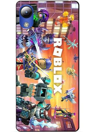 Силиконовый чехол бампер для zte blade l8 с картинкой роблокс roblox