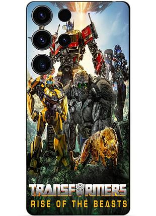 Чехол силиконовый бампер для samsung s23 ultra звероботы трансформеры transformers