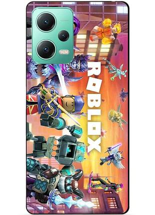 Силіконовий чохол бампер для xiaomi redmi note 12 5g з картинкою роблокс roblox