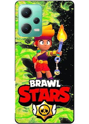 Силіконовий бампер чохол для xiaomi redmi note 12 5g з героєм бравл амбер