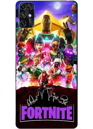 Чехол силиконовый бампер для zte blade v2020 smart с рисунком fortnite фортнайт