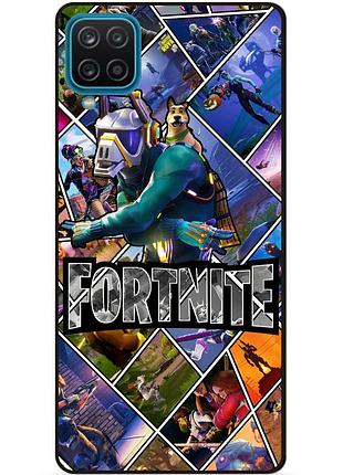 Силіконовий чохол бампер для samsung m12 з картинкою фортнайт fortnite