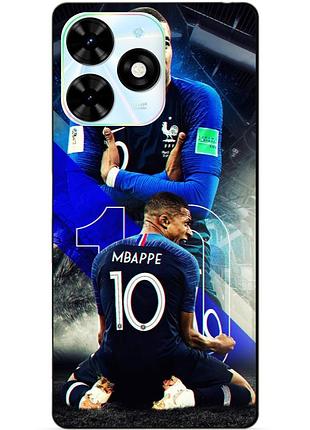 Чехол силиконовый бампер для infinix smart 8 plus (x6526) с рисунком mbappe франция мбаппе