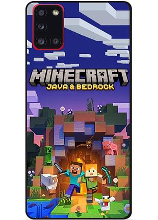 Силиконовый бампер чехол для samsung a02s с картинкой майнкрафт minecraft