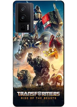 Силіконовий чохол бампер для xiaomi poco f5 pro з картинкою звіробої трансформери transformers