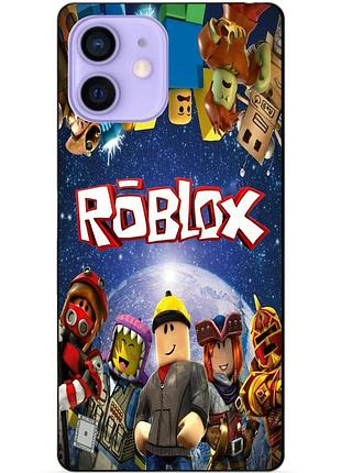 Силиконовый чехол бампер для iphone 12 mini с рисунком роблокс roblox
