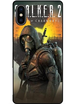 Силиконовый чехол бампер для iphone xs с картинкой stalker сталкер
