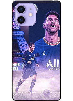 Силіконовий чохол бампер для iphone 12 з малюнком messi psg мессі