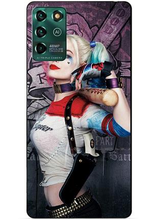 Чехол силиконовый бампер для zte blade v30 vita с рисунком харли квинн
