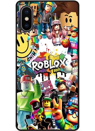Силіконовий чохол бампер для iphone xr з малюнком роблокс roblox