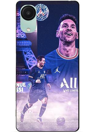 Чехол силиконовый бампер для samsung a03 core с рисунком messi psg месси