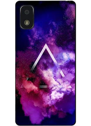 Силиконовый чехол бампер для zte blade l210 с рисунком космос галактика
