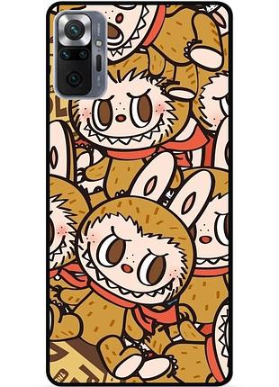 Силиконовый чехол бампер для xiaomi redmi note 10 pro с картинкой labubu лабубу