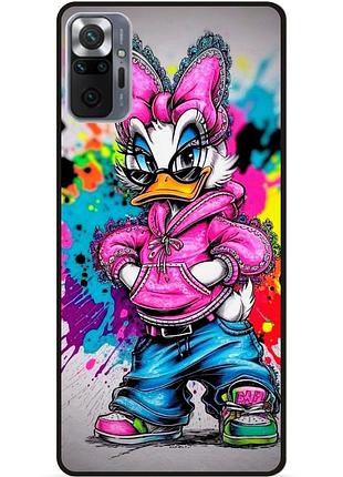 Чехол силиконовый бампер для xiaomi redmi note 10 pro с рисунком daisy duck disney дейзи дак