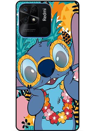 Силиконовый бампер чехол для xiaomi redmi 10c с рисунком стич stitch лило