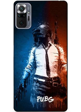 Силіконовий чохол бампер для xiaomi redmi note 10 pro з малюнком pubg пабг