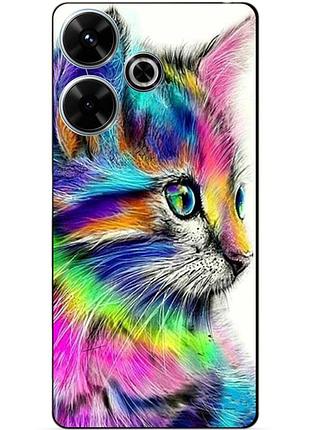 Чехол силиконовый бампер для infinix hot 30 (x6831) с рисунком акварельный кот