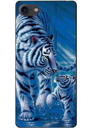 Силіконовий чохол бампер для iphone se 2 2020 з малюнком тигри