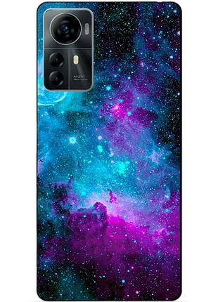 Силиконовый чехол бампер для zte blade a72s с рисунком галактика космос
