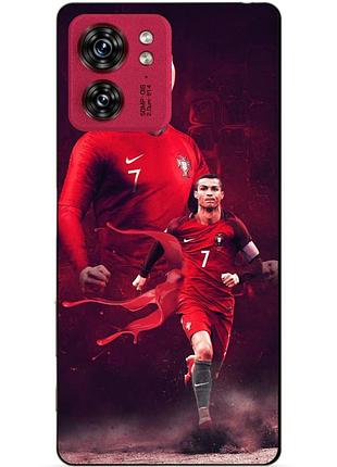 Силиконовый чехол бампер для motorola edge 40 с рисунком ronaldo португали роналдо