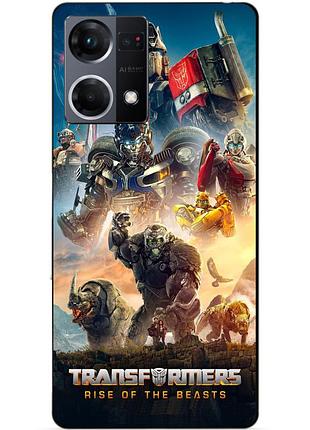 Силіконовий чохол бампер для oppo reno 7 з картинкою звіробої трансформери transformers