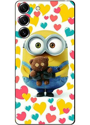 Силиконовый чехол бампер для samsung s23 с рисунком миньон боб minion