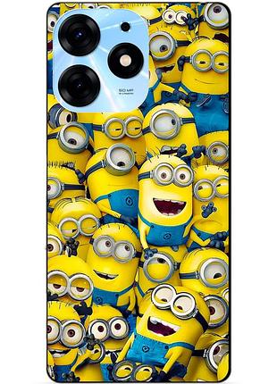 Силиконовый чехол бампер для tecno spark 10 pro с рисунком миньоны minion