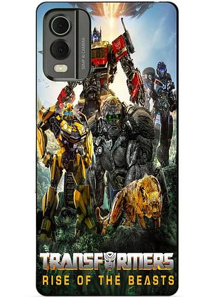 Силіконовий чохол бампер для nokia c32 зверобати трансформери transformers