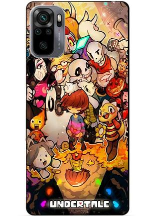 Силиконовый бампер чехол для xiaomi redmi note 10s с рисунком андертейл undertale