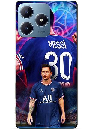 Чехол силиконовый бампер для realme c63 с рисунком месси псж messi