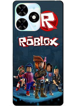 Чехол силиконовый бампер для infinix smart 8 plus (x6526) с рисунком roblox роблокс