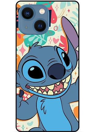 Силіконовий бампер чохол для iphone 14 з малюнком stitch стіч