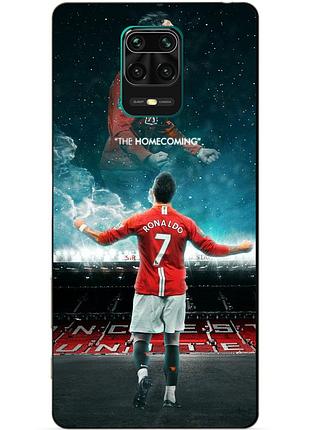 Силіконовий чохол бампер для xiaomi redmi note 9 pro з малюнком роналдо мю ronaldo