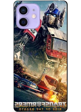 Силиконовый чехол бампер для iphone 12 mini с рисунком оптимус прайм трансформеры