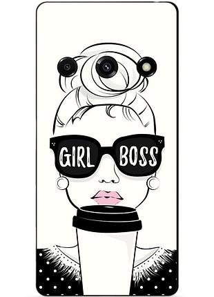 Чехол силиконовый бампер для xiaomi redmi a3 с рисунком girl boss