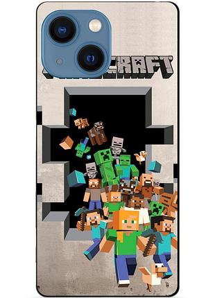 Силіконовий чохол бампер для iphone 13 з картинкою minecraft майнкрафт