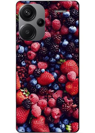 Силіконовий чохол бампер для xiaomi redmi note 13 pro plus 5g з малюнком ягоди