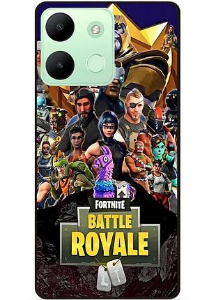 Чехол силиконовый бампер для infinix smart 7 hd с рисунком фортнайт fortnite