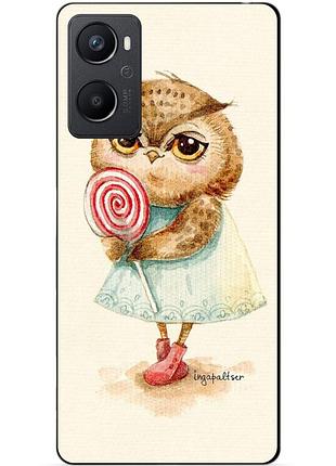 Силіконовий чохол бампер для oppo a96 з малюнком совонька
