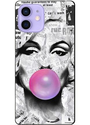 Силіконовий чохол бампер для iphone 12 mini з малюнком мерілін монро marilyn monroe
