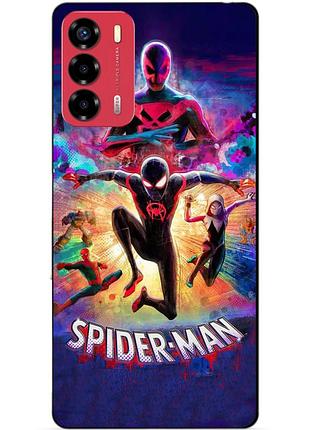 Силиконовый бампер чехол для zte blade v40 vita spider man
