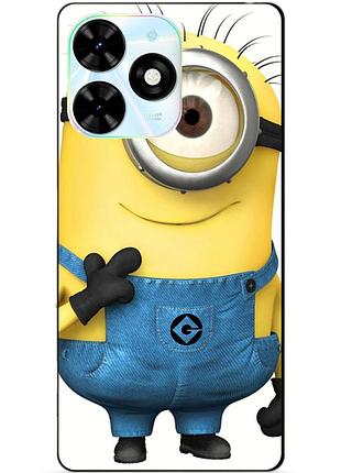 Чехол силиконовый бампер для infinix smart 8 plus (x6526) с рисунком миньон кевин minion