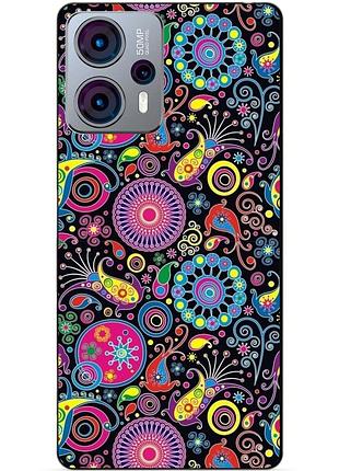 Силиконовый чехол бампер для motorola moto g13 с рисунком восточные узоры