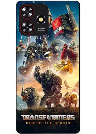 Чехол силиконовый бампер для zte blade a73 с картинкой звероботы трансформеры transformers