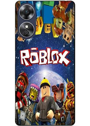 Силіконовий бампер чохол для oppo a17 з малюнком роблокс roblox