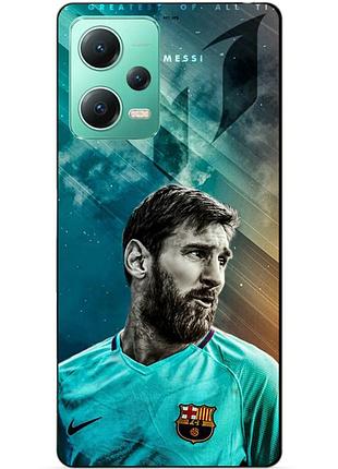 Силиконовый чехол бампер для xiaomi redmi note 12 5g с рисунком leo messi месси