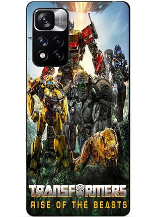 Силіконовий чохол бампер для xiaomi redmi note 11 pro plus 5g зверобати трансформери transformers