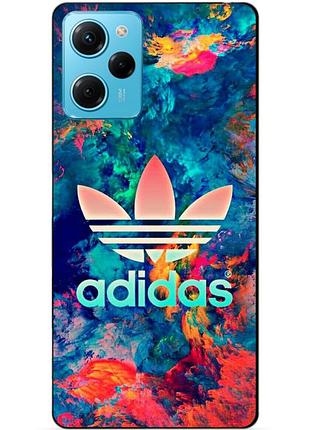 Силиконовый чехол бампер для xiaomi redmi note 12 pro speed edition с рисунком адидас