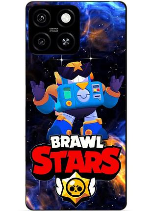 Чехол силиконовый бампер для zte blade a55 с героем космический бравл вольт